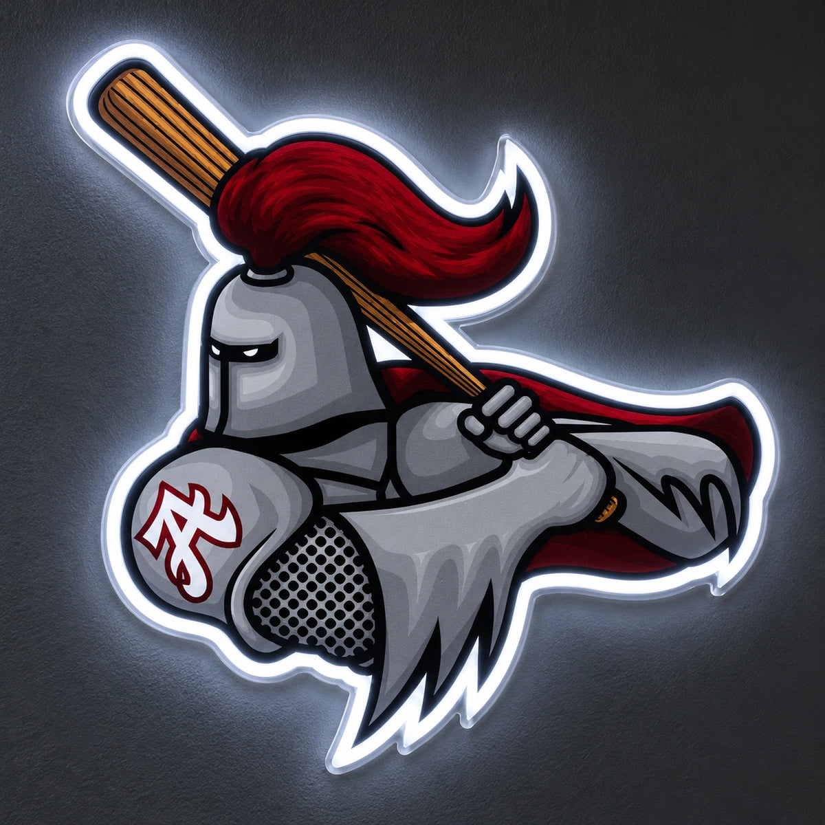 Knight Baseball Emblem Custom LED Neon Sign | eb8abc4565910641b72e276915f90ef3f85e5842cee8d6562eb09c4af97c2611 | effect