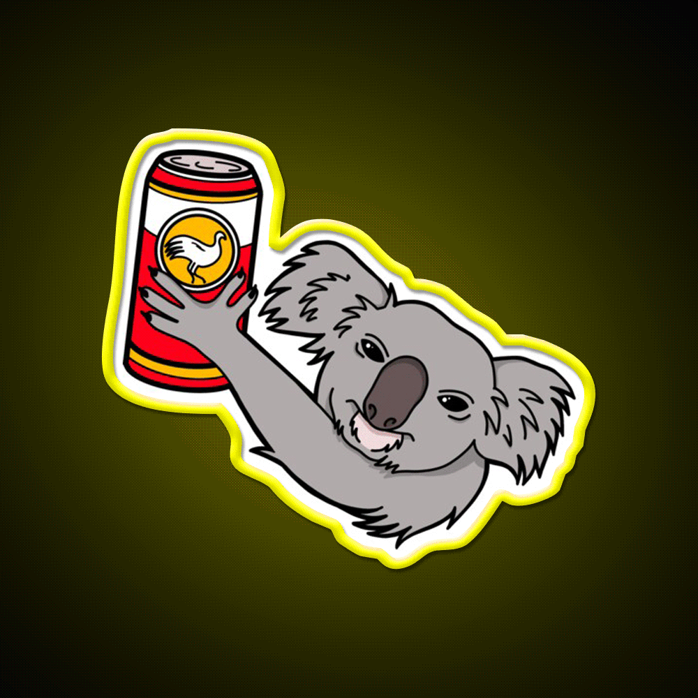 Koala Bush Chook Beer Bar Decor Led Neon Sign Rgb Color - Custom LED neon sign front view