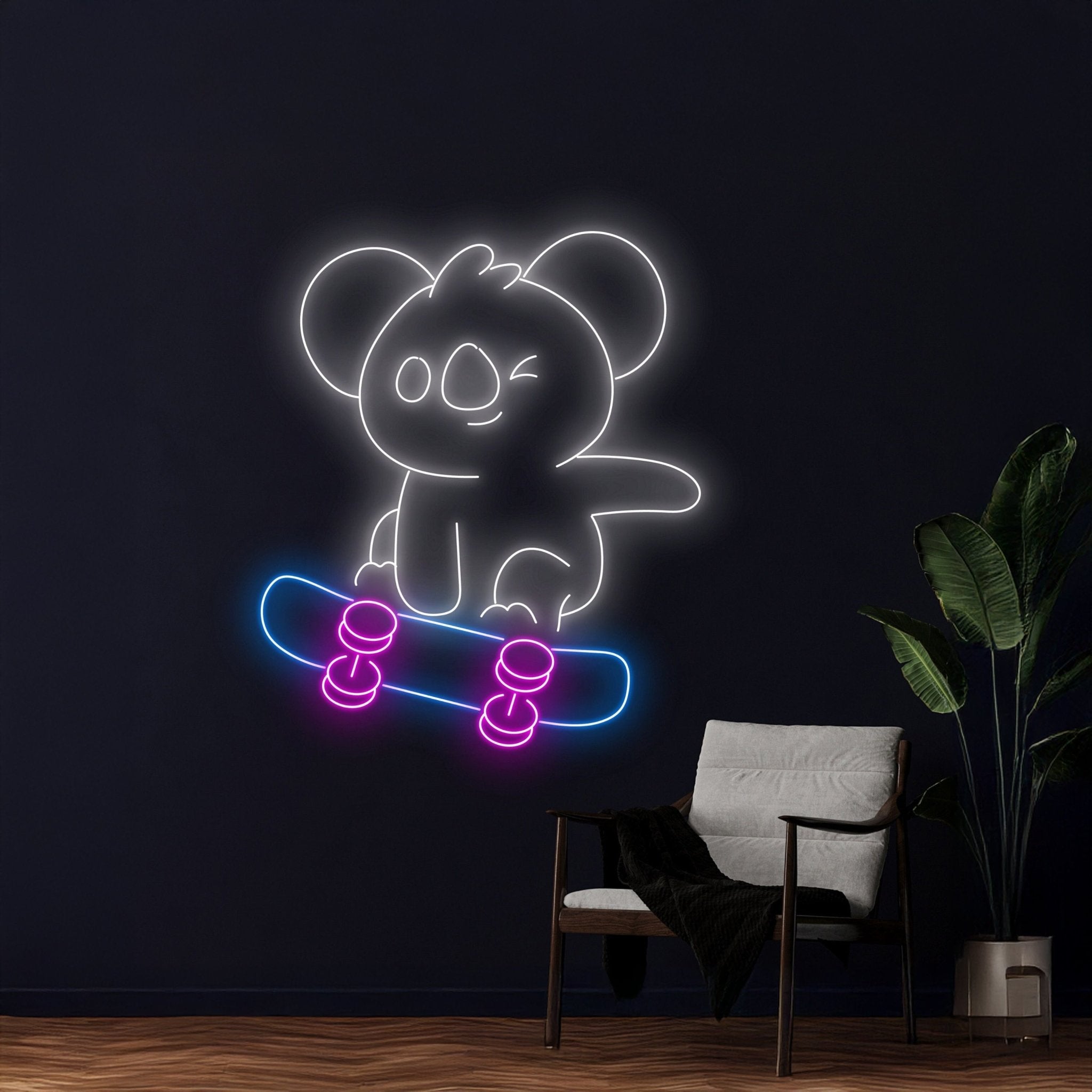 Koala Skateboarding Neon Sign - Shineneon