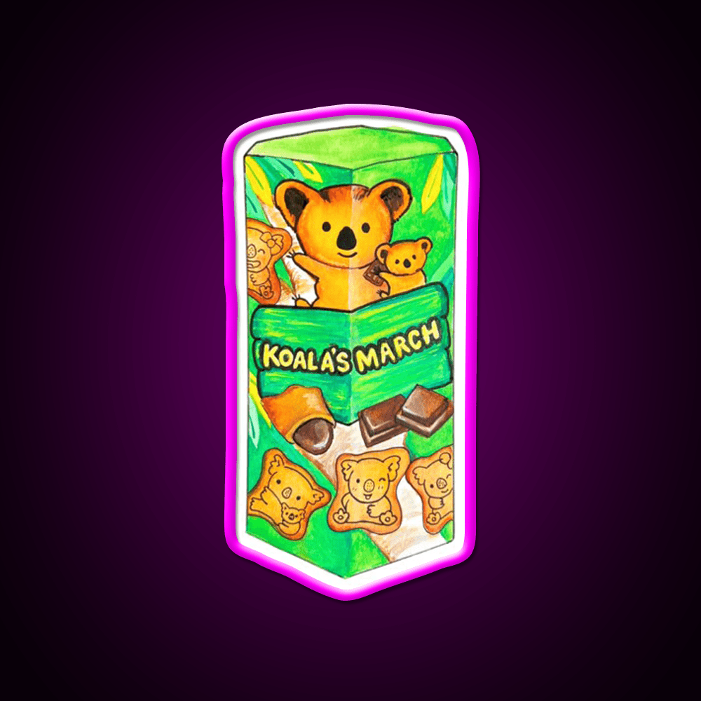 Koalas March Watercolor Snack Food Led Neon Sign Rgb Color - Shineneon