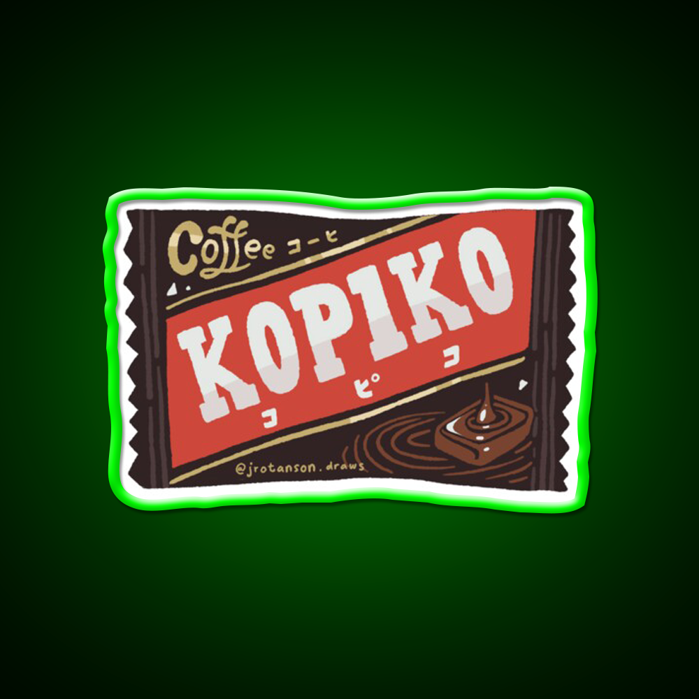 Kopiko Legendary Indonesian Coffee Candy Snack Food Led Neon Sign Rgb Color