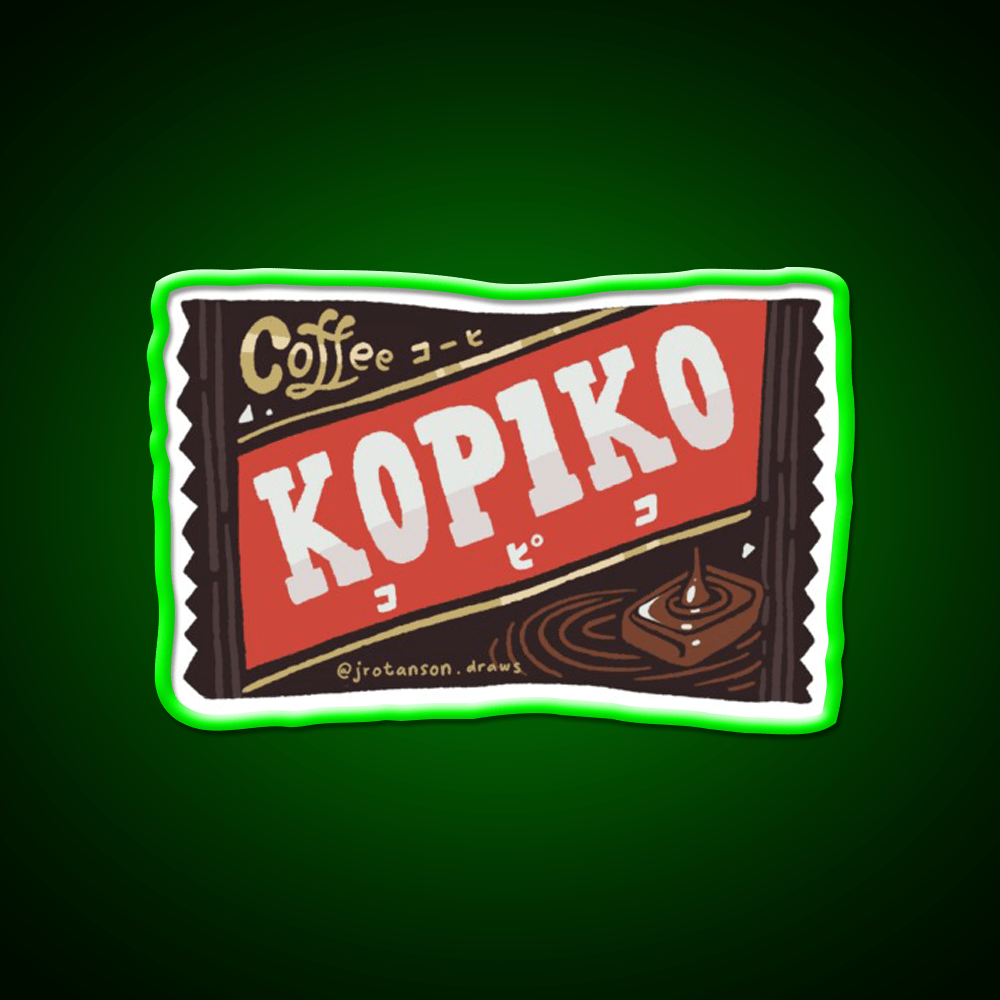 Kopiko Legendary Indonesian Coffee Candy Snack Food Led Neon Sign Rgb Color - Shineneon