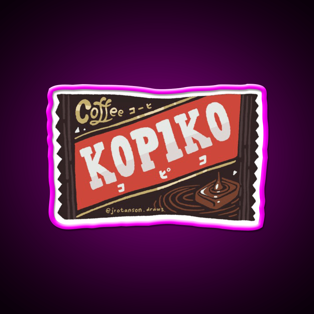 Kopiko Legendary Indonesian Coffee Candy Snack Food Led Neon Sign Rgb Color - Shineneon