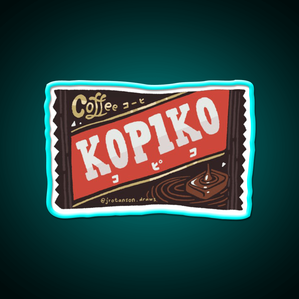 Kopiko Legendary Indonesian Coffee Candy Snack Food Led Neon Sign Rgb Color - Shineneon