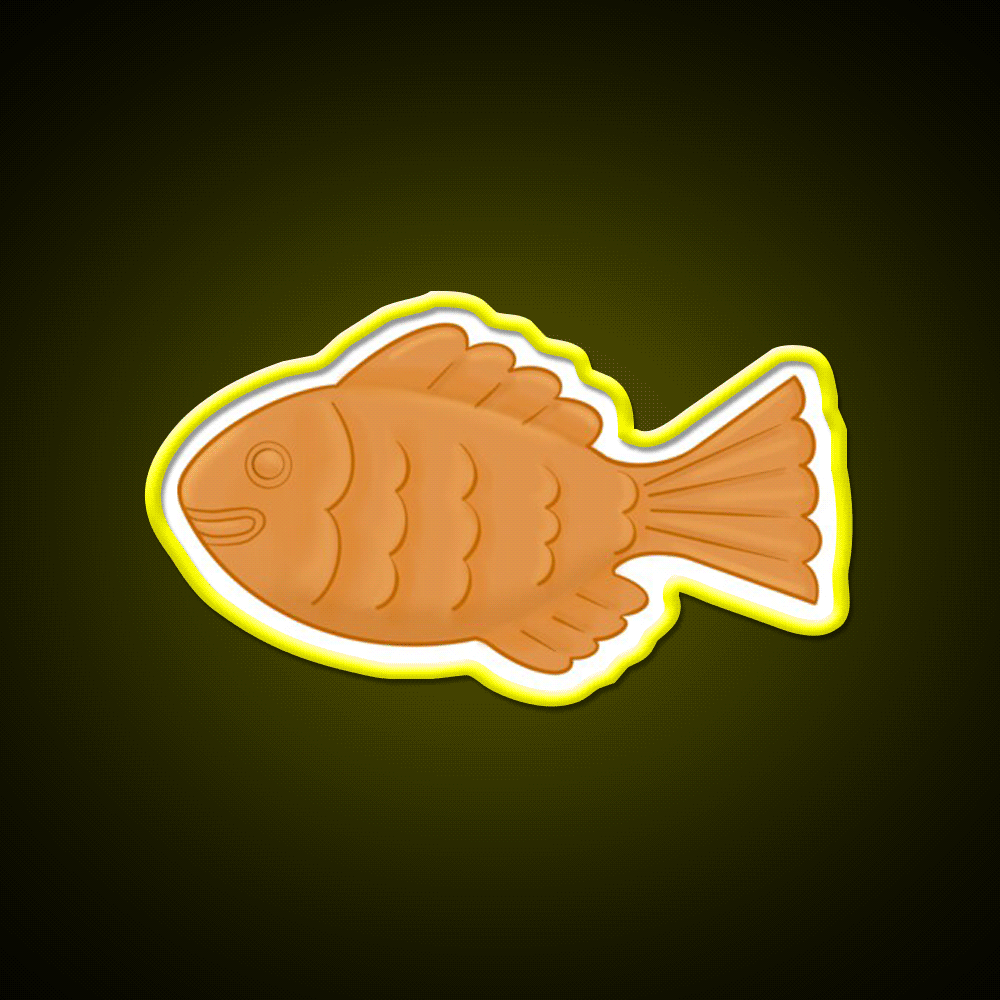 Korean Fish Bread Bungeoppang Snack Food Led Neon Sign Rgb Color - Custom LED neon sign front view