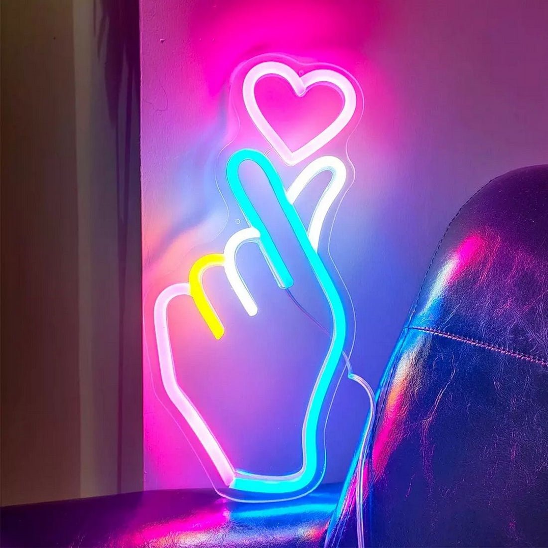Korean Heart Gesture Led Sign Business Neon Sign - Shineneon