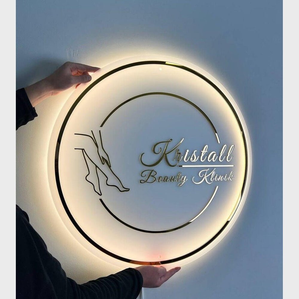Kristall Beauty Klinik Acrylic Business Logo Sign - Shineneon