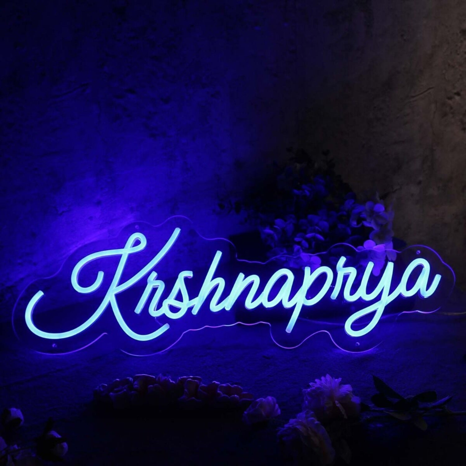 Krshnaprya Blue Led Neon Sign - Shineneon