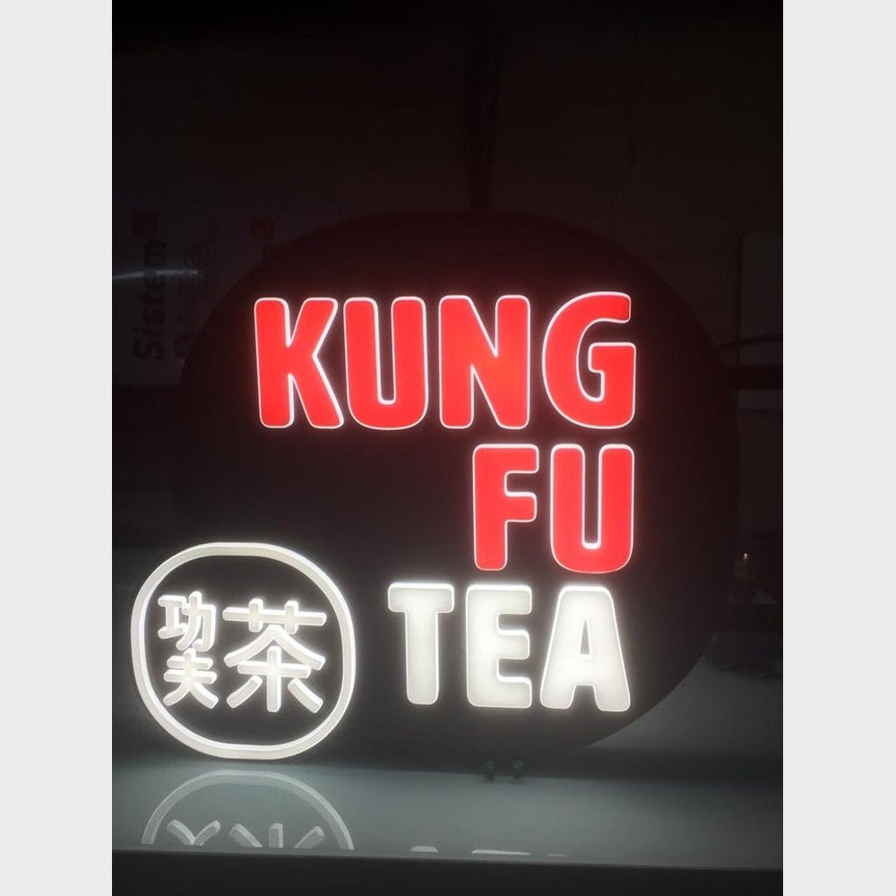Kung Fu Tea 3D Frontlit And Backlit Channel Letter Led Light Sign - Shineneon