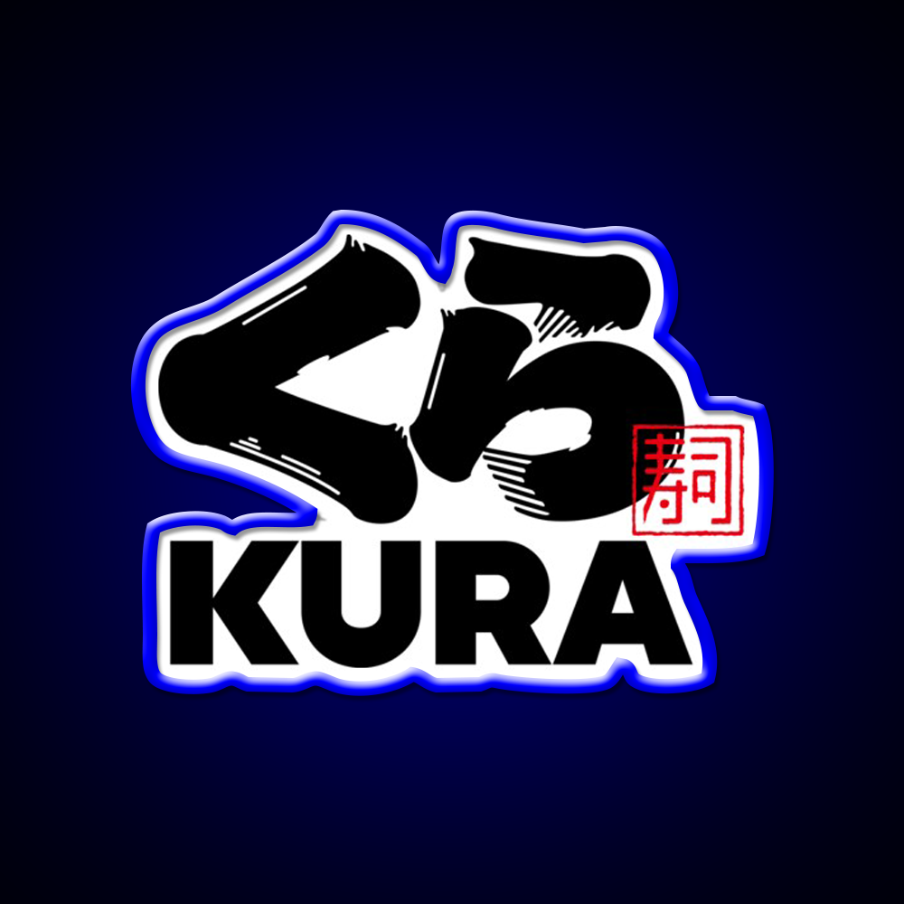 Kura Sushi Logo Fast Food Led Neon Sign For Burger Place Rgb Color