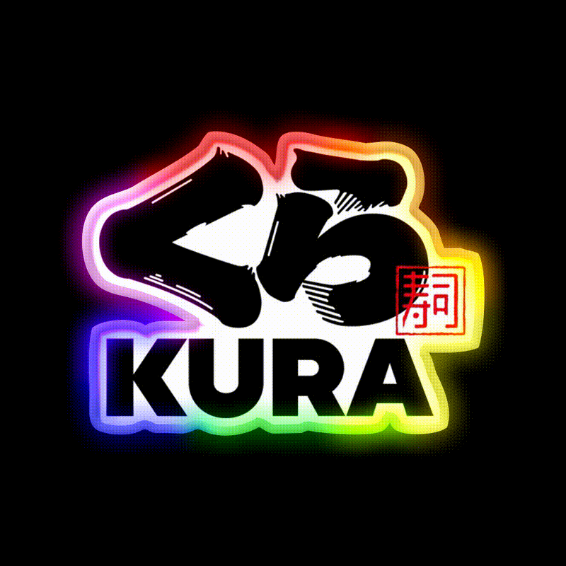 Kura Sushi Logo Fast Food Led Neon Sign For Burger Place Rgb Color