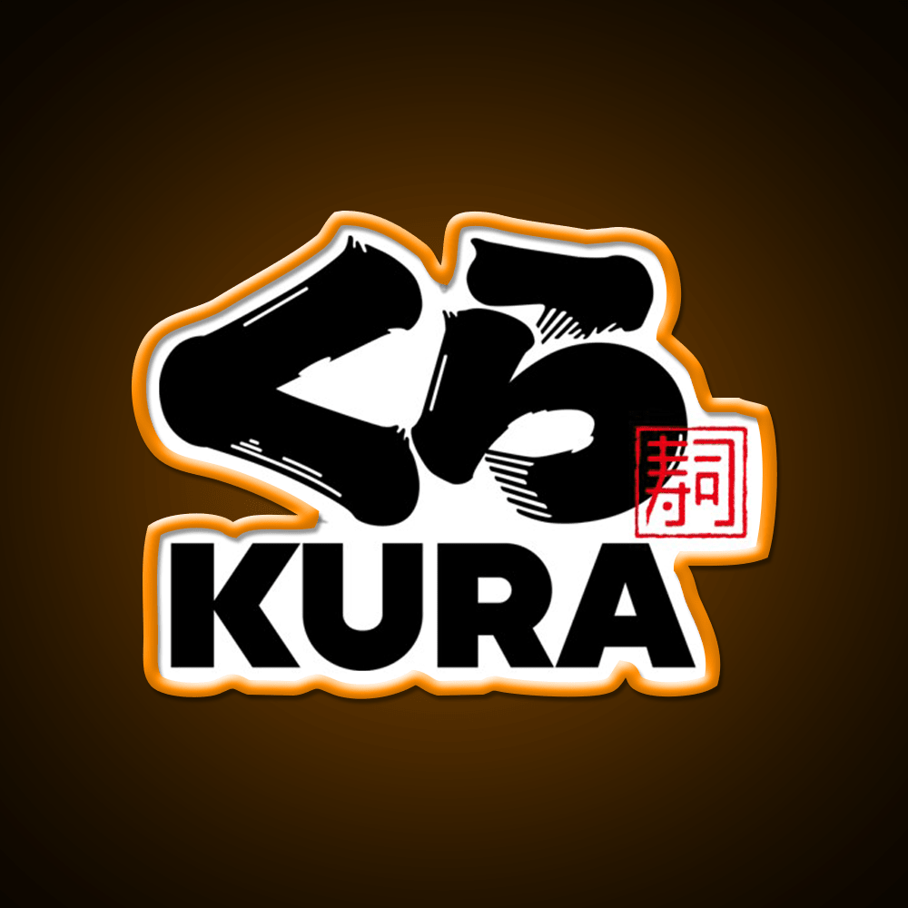 Kura Sushi Logo Fast Food Led Neon Sign For Burger Place Rgb Color - Shineneon