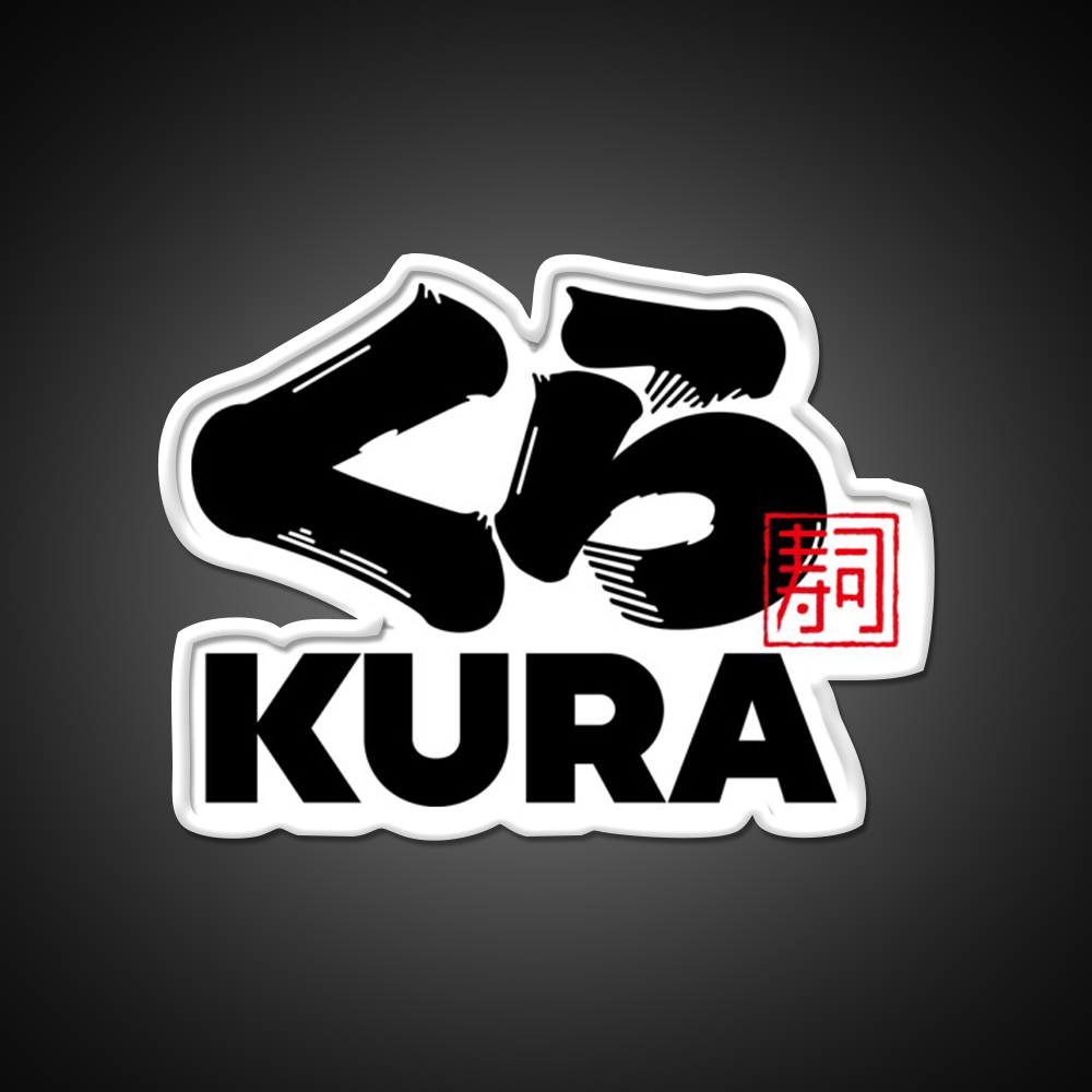 Kura Sushi Logo Fast Food Led Neon Sign For Burger Place Rgb Color