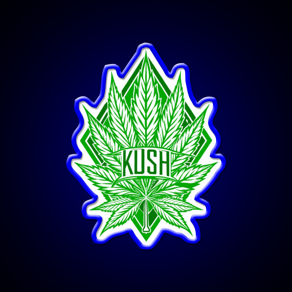 Kush Leaf Hemp Inspired Green Leaf Led Neon Sign Rgb Color - LED neon sign view 5