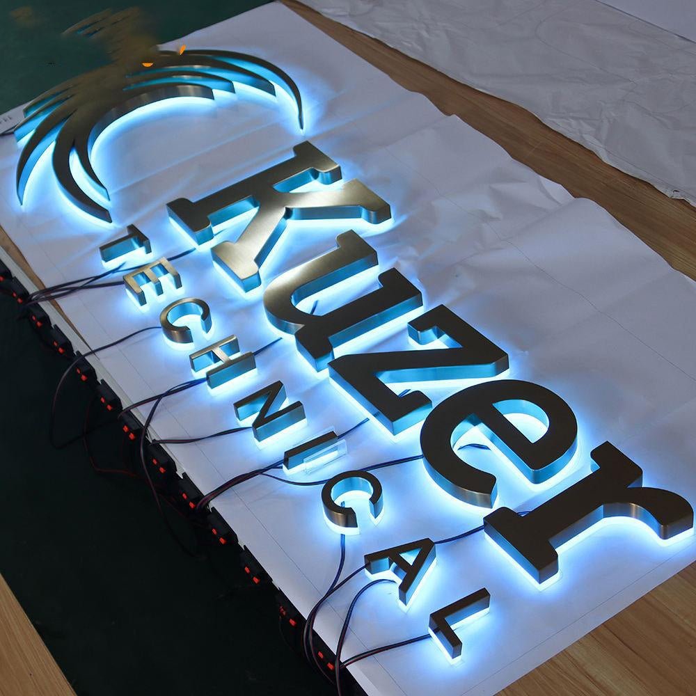 Kuzer Technical 3D Backlit Letters Aluminum Business Metal Led Sign - Shineneon