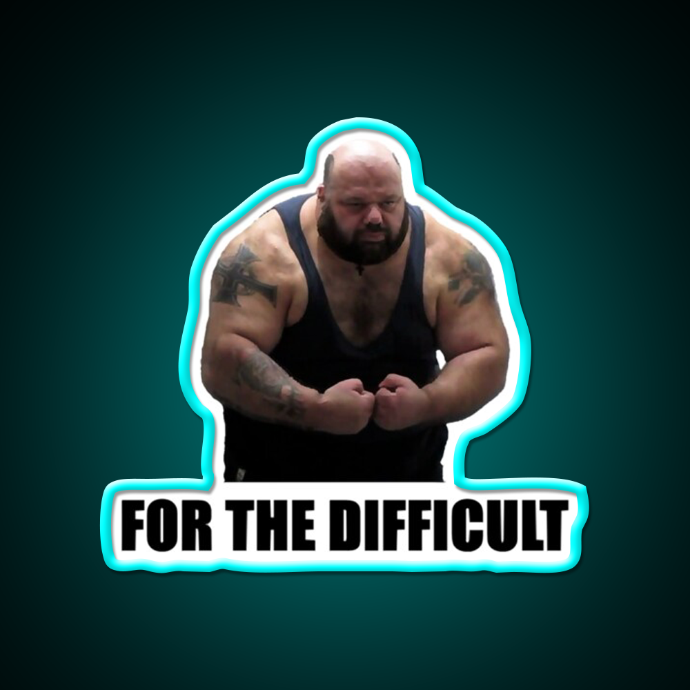 Kyriakos Grizzly For The Difficult Gym Fitness Led Neon Sign Rgb Color