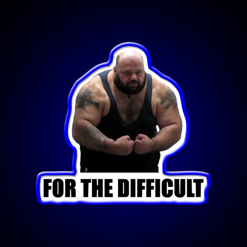 Kyriakos Grizzly For The Difficult Gym Fitness Led Neon Sign Rgb Color