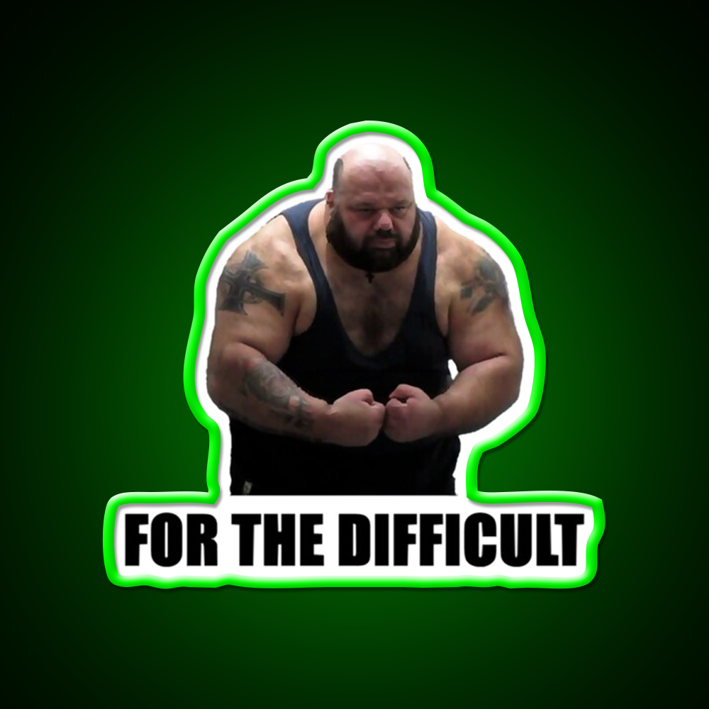 Kyriakos Grizzly For The Difficult Gym Fitness Led Neon Sign Rgb Color