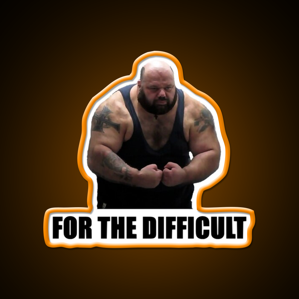 Kyriakos Grizzly For The Difficult Gym Fitness Led Neon Sign Rgb Color