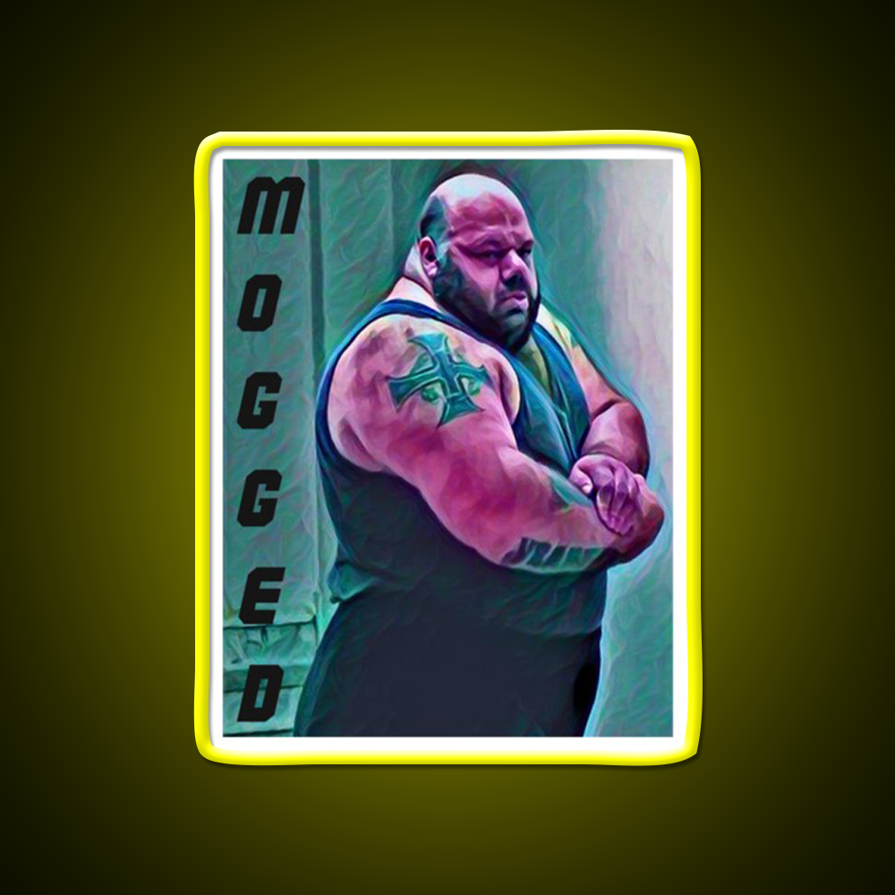 Kyriakos Grizzly Mogged Gym Fitness Led Neon Sign Rgb Color