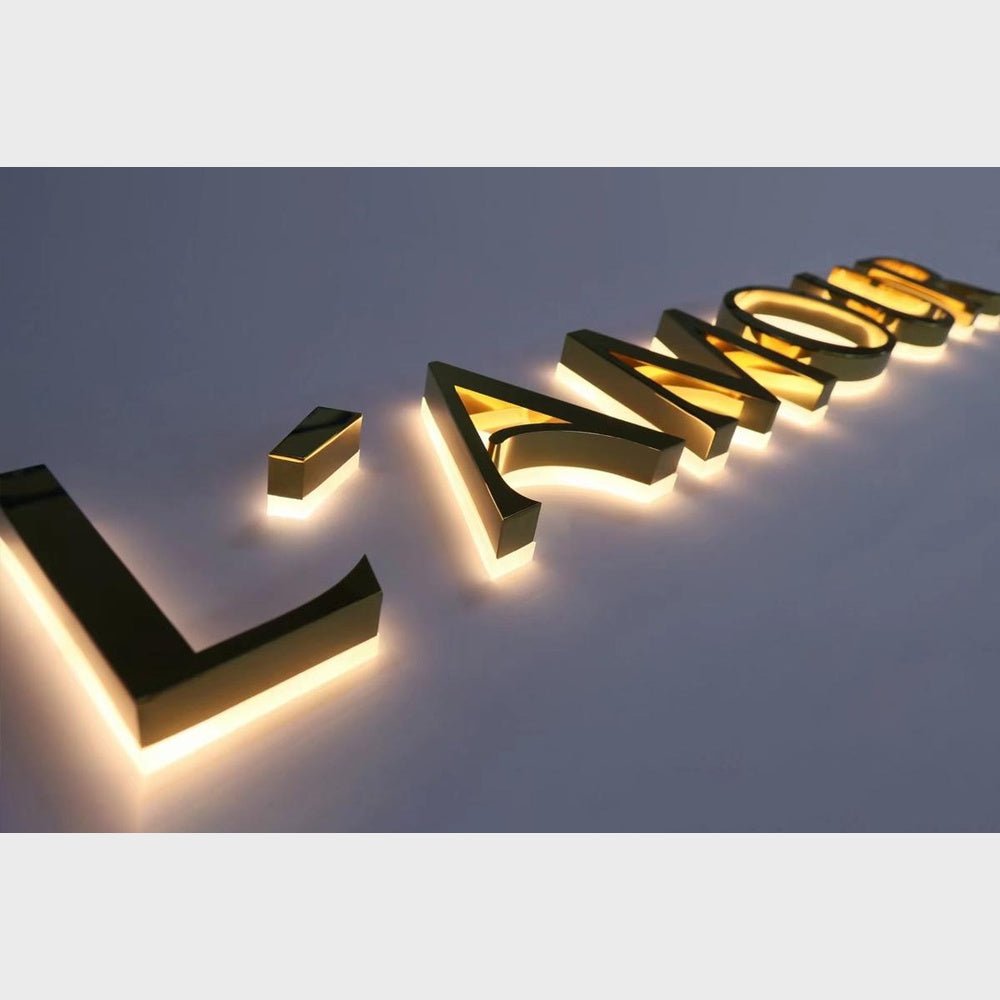 L Amour 3D Backlit Channel Letters Led Light Sign - Shineneon