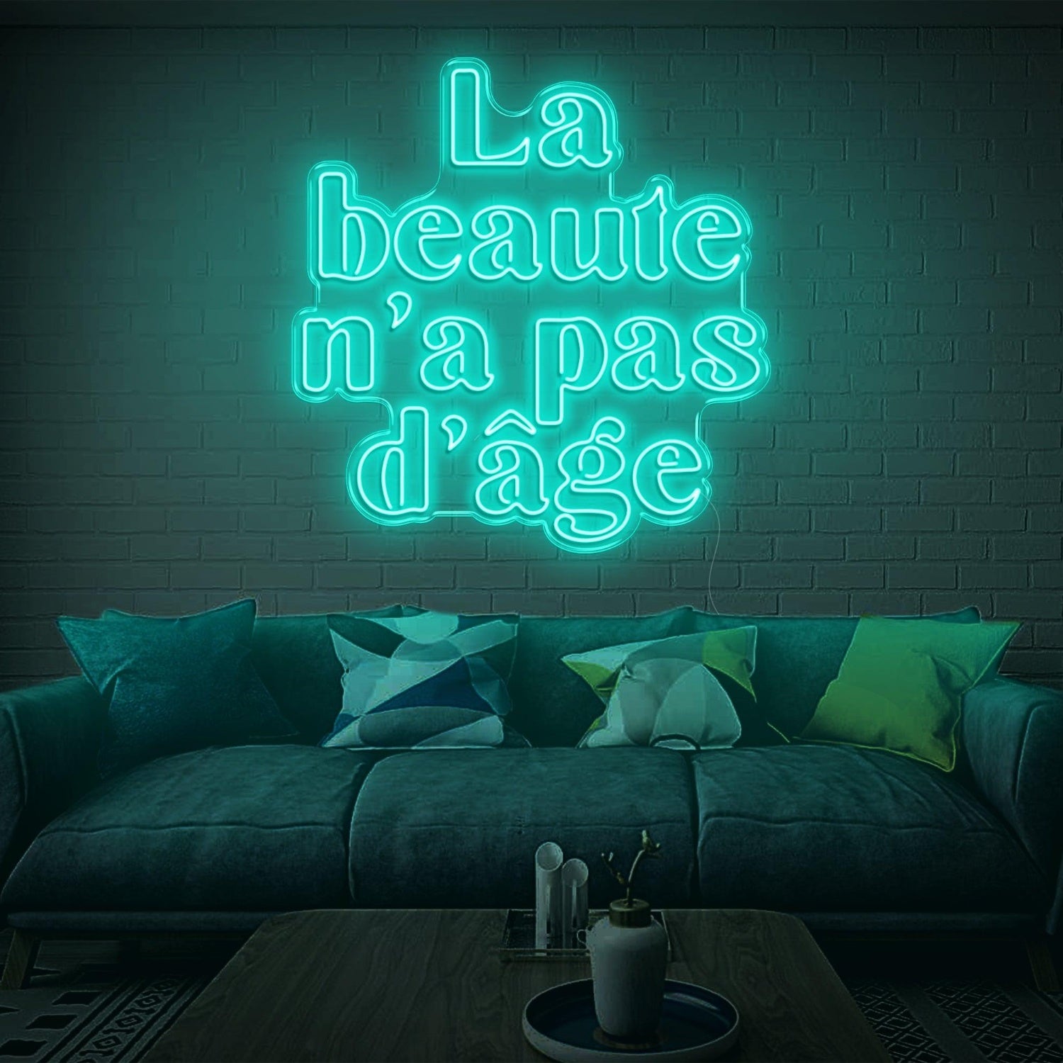 La Beaute Blue French Script Led Neon Sign For Home And Boutique Decor | Shineneon