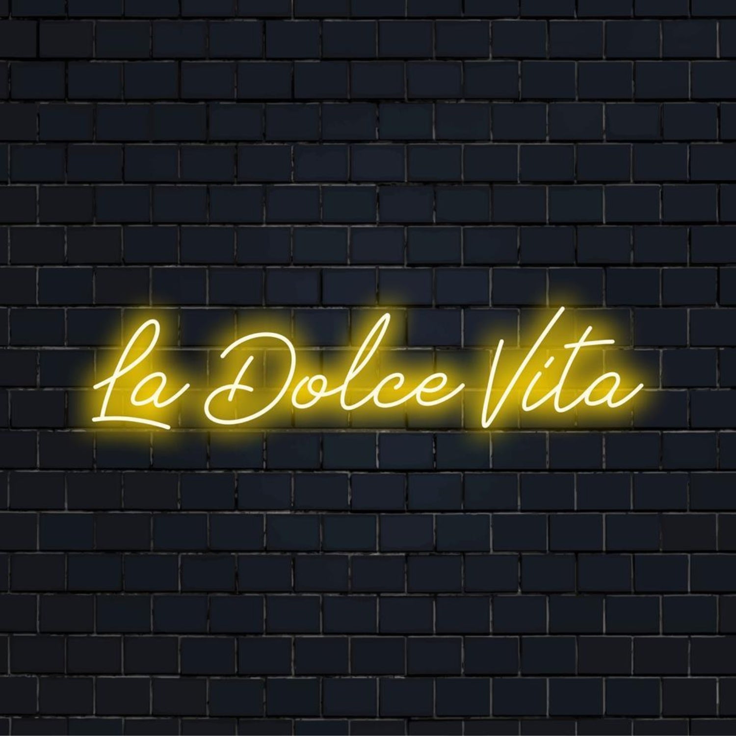 La Dolce Vita Custom Made Warm Yellow Led Neon Sign For Cafe Bar Home Decor | Shineneon