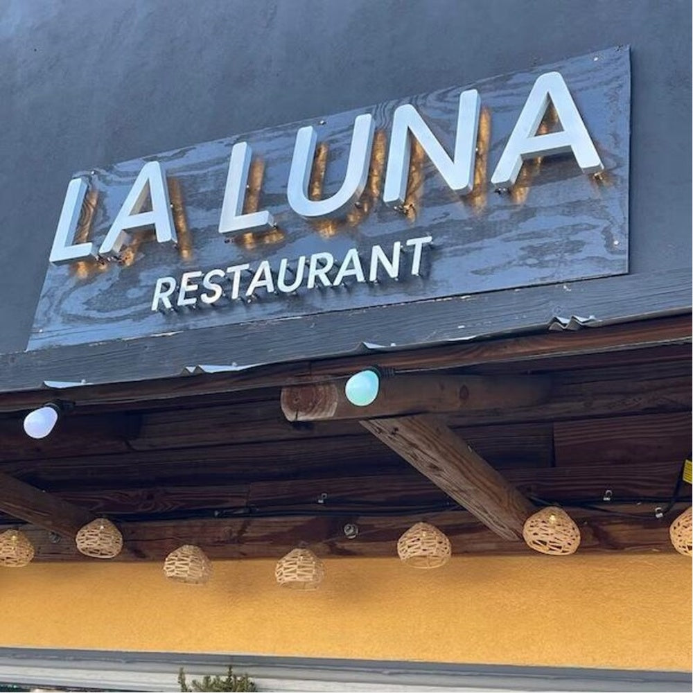 La Luna Restaurant 3D Frontlit Channel Letters Led Light Sign