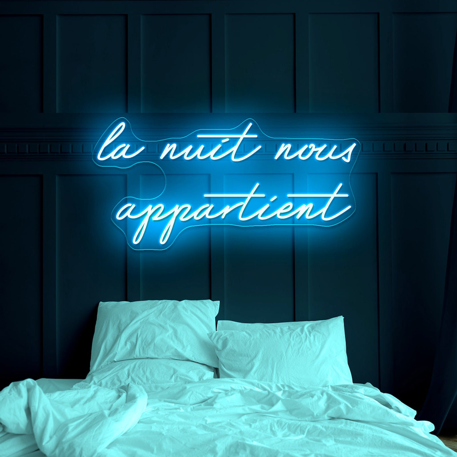 La Nuit Nous Appartient Led Neon Sign With Free Shipping - Size and dimension reference