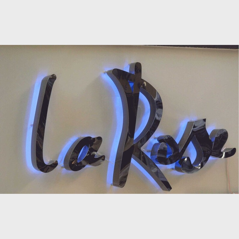 La Rose 3D Backlit Channel Letters Led Light Sign