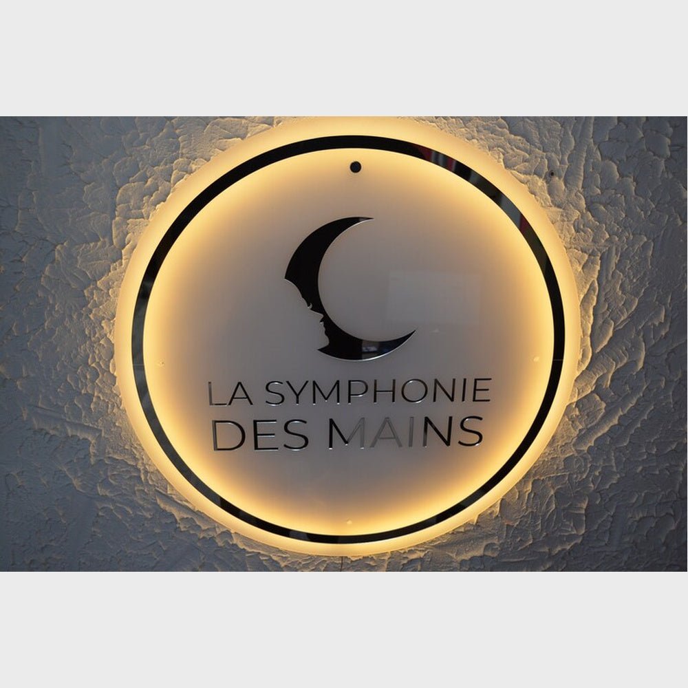 La Symphonie Des Mains Acrylic Business Logo Sign - Shineneon