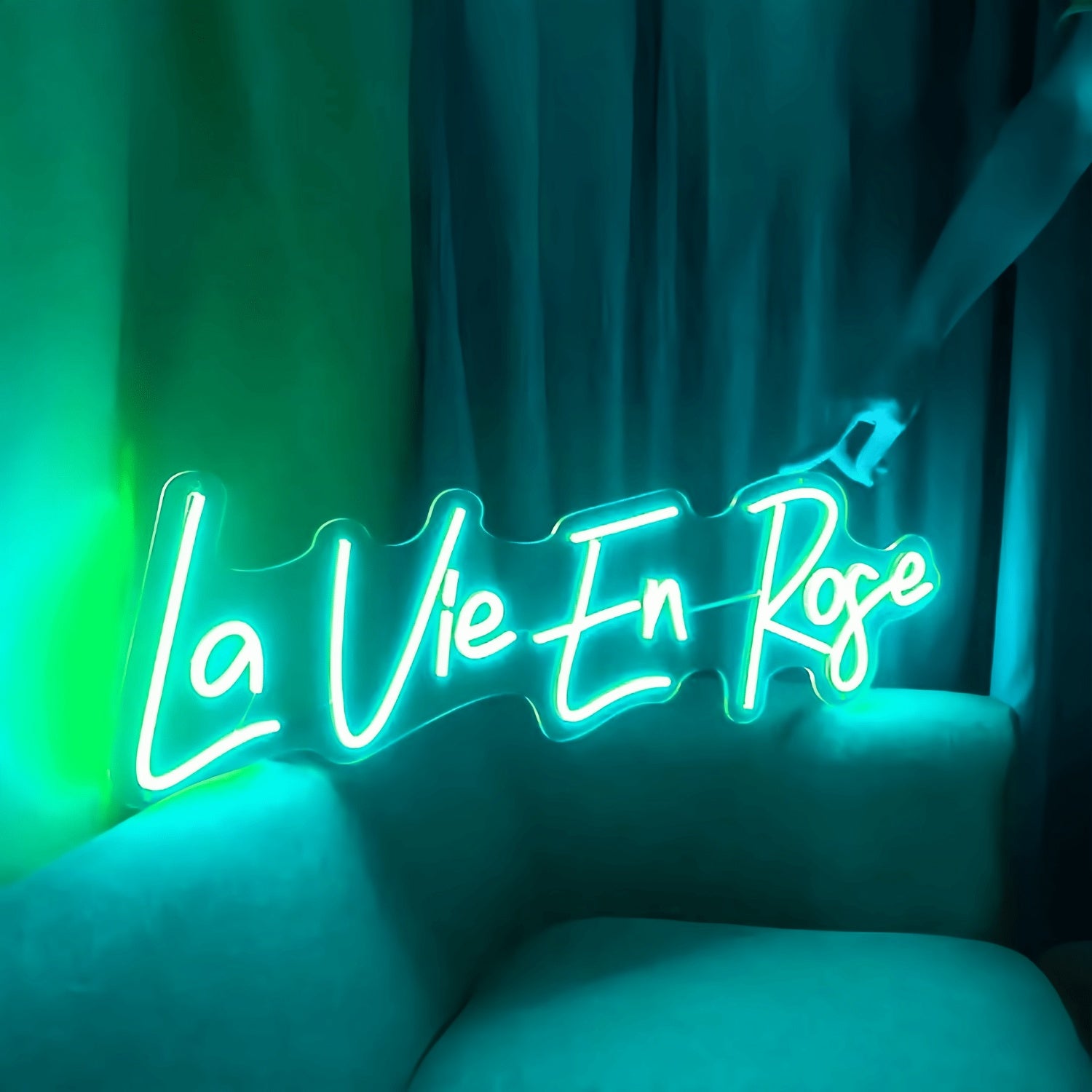 La Vie En Rose Neon Sign Illuminate Your Love Story | Shineneon