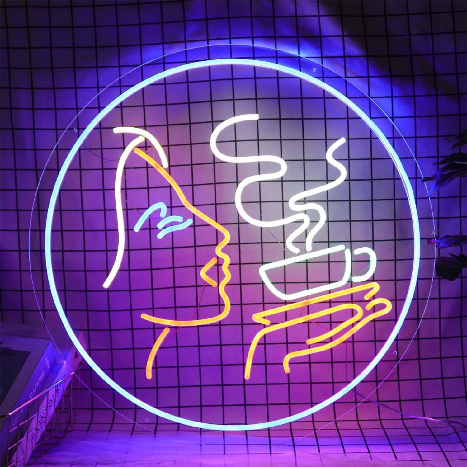 Lady Drinking Coffee Led Neon Sign | Shineneon