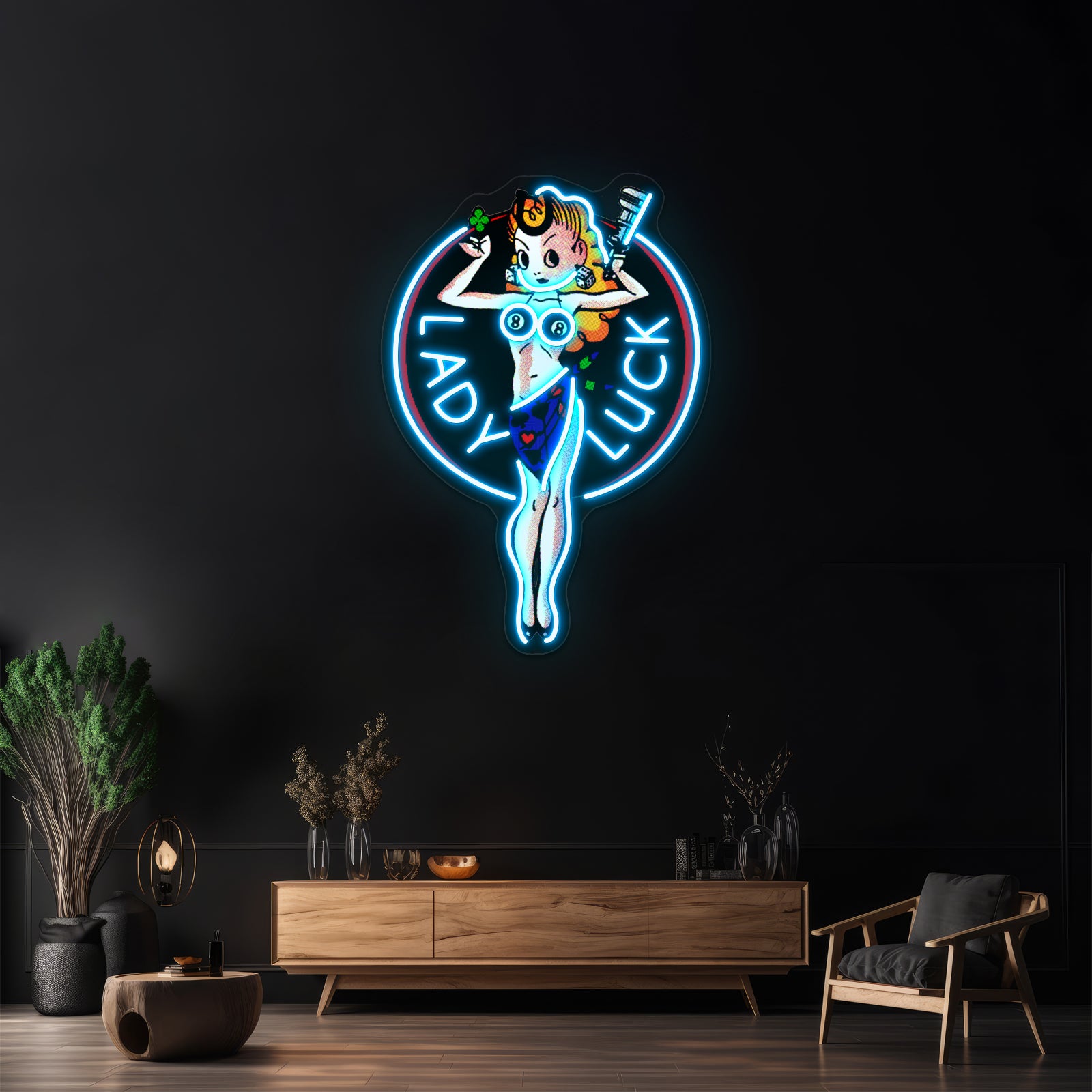 Lady Luck Artwork Neon Light Signs Custom | Shineneon