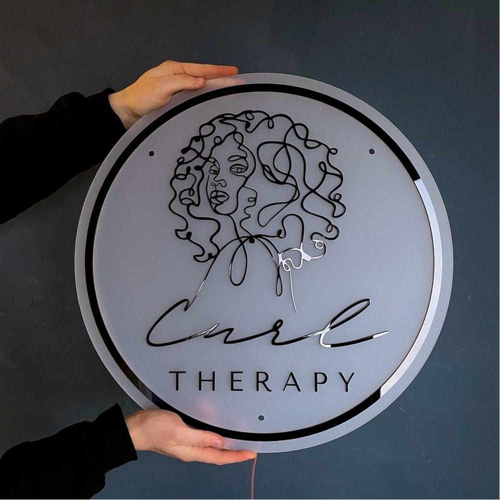 Lady Therapy Acrylic Business Logo Sign - Shineneon