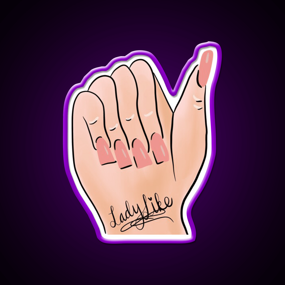 Ladylike Nail Art Nail Salon Led Neon Sign Rgb Color - Shineneon
