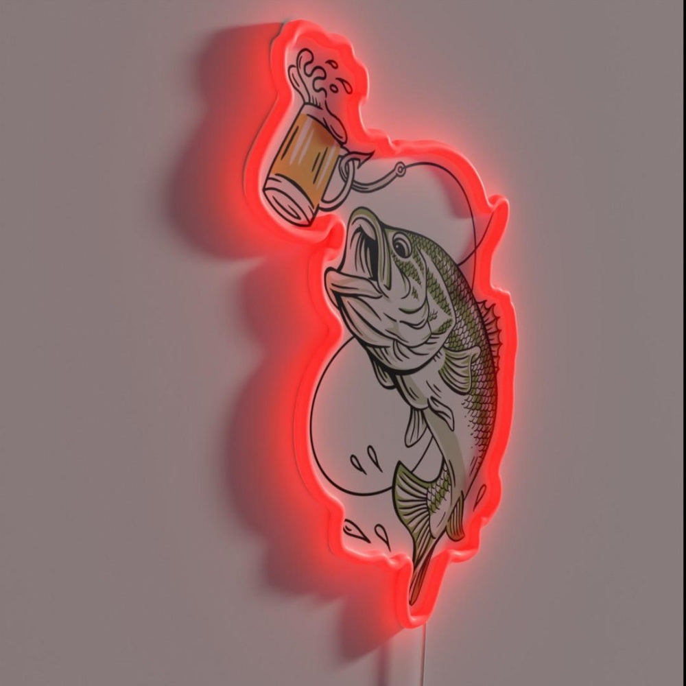 Lager Lure Beer Bait Bass Rgb Led Neon Sign