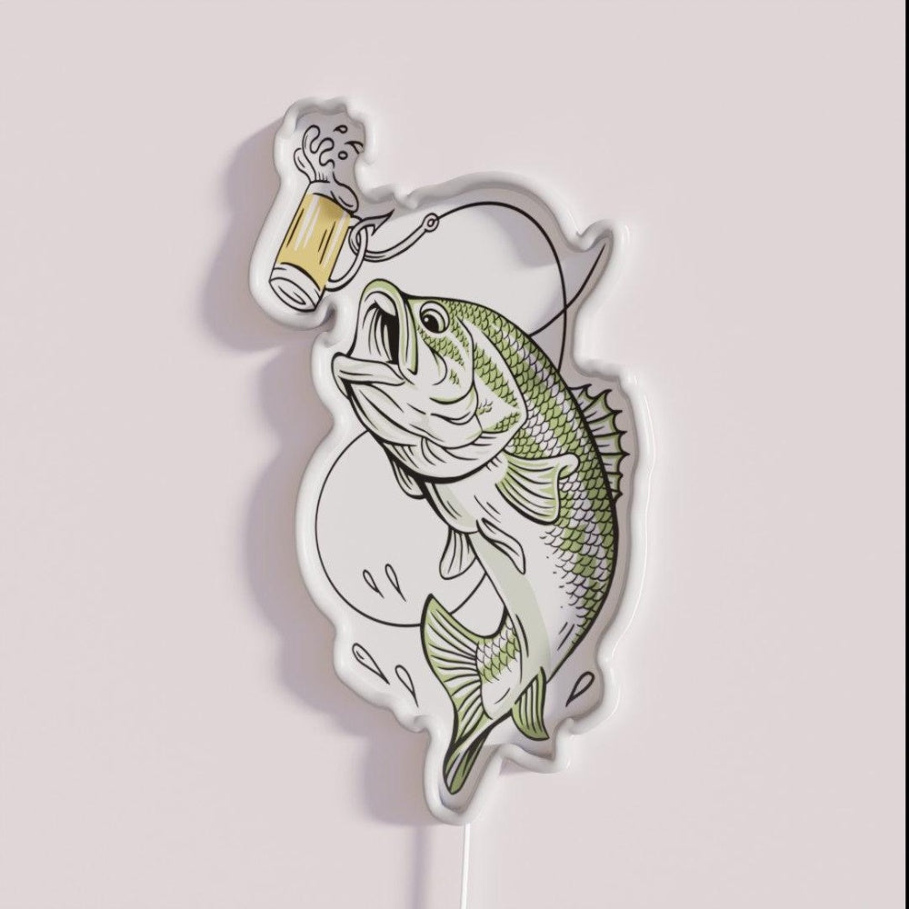Lager Lure Beer Bait Bass Rgb Led Neon Sign