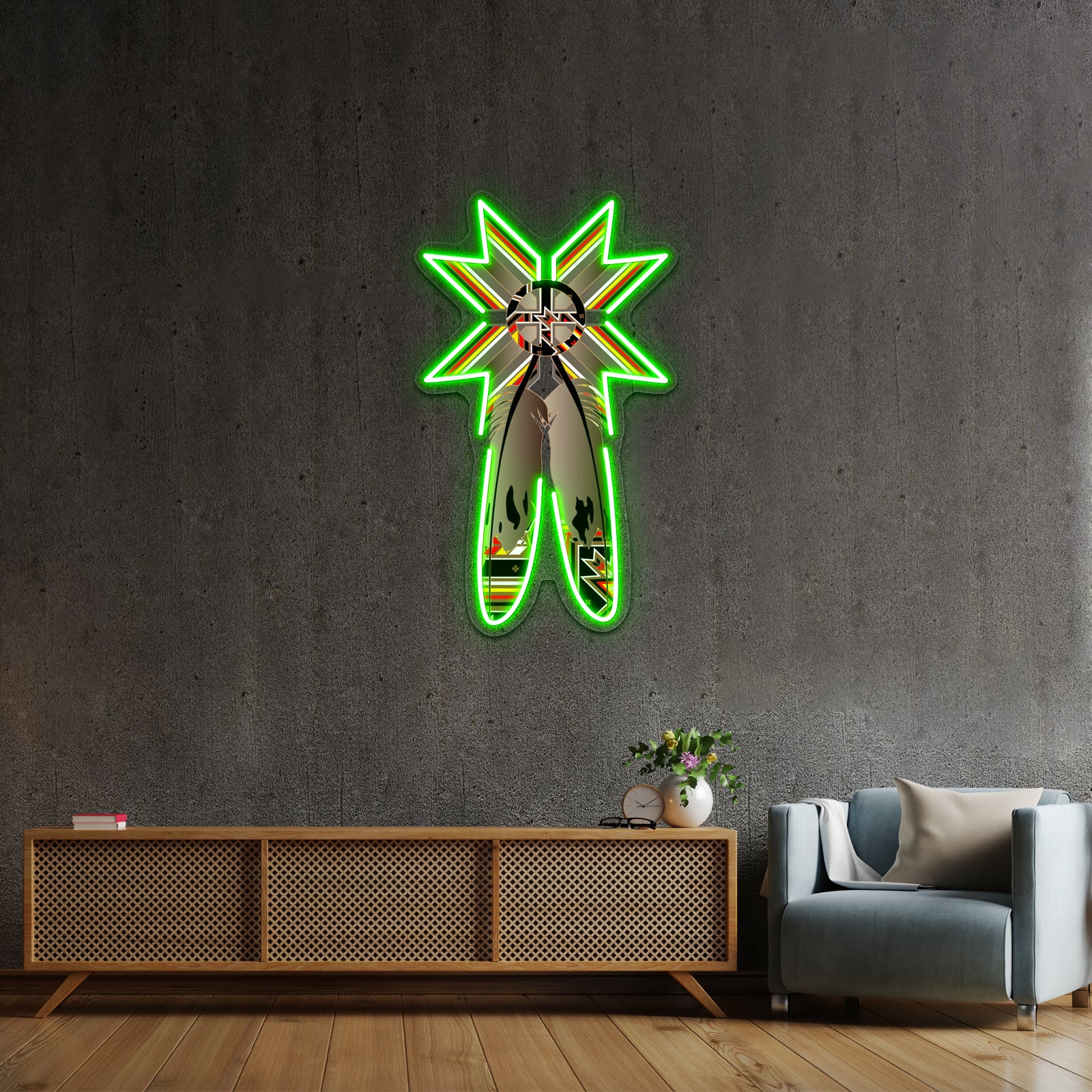Lakota Design Artwork Neon Light Signs Custom - LED neon sign view 9
