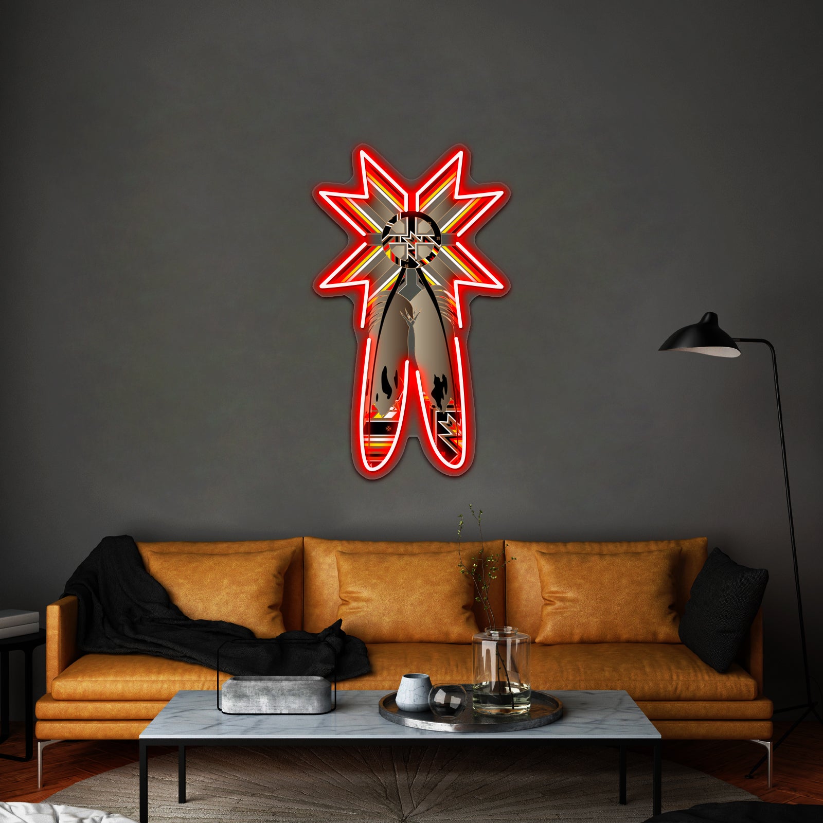 Lakota Design Artwork Neon Light Signs Custom - Custom LED neon sign front view