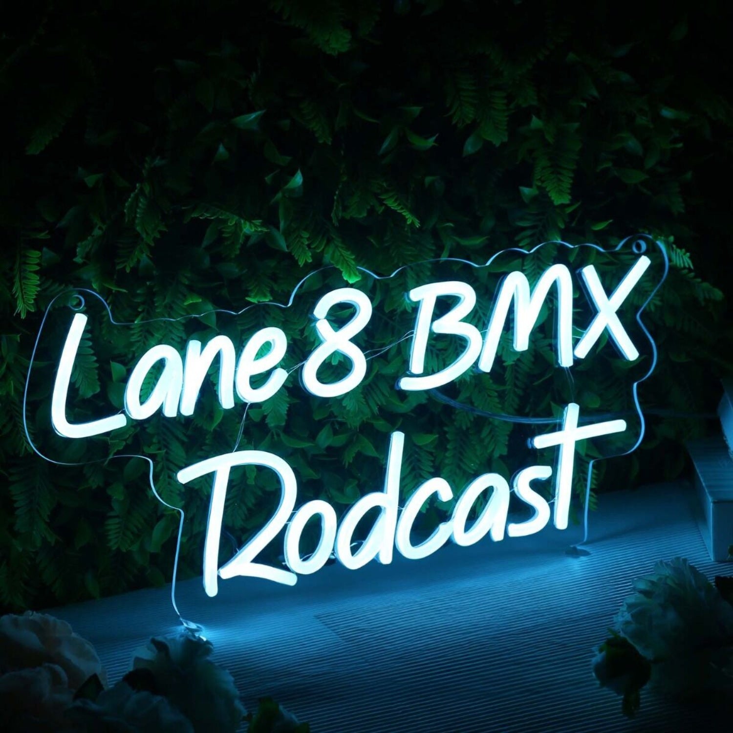 Lane 8 Bmx Podcast Blue Led Neon Sign - Shineneon