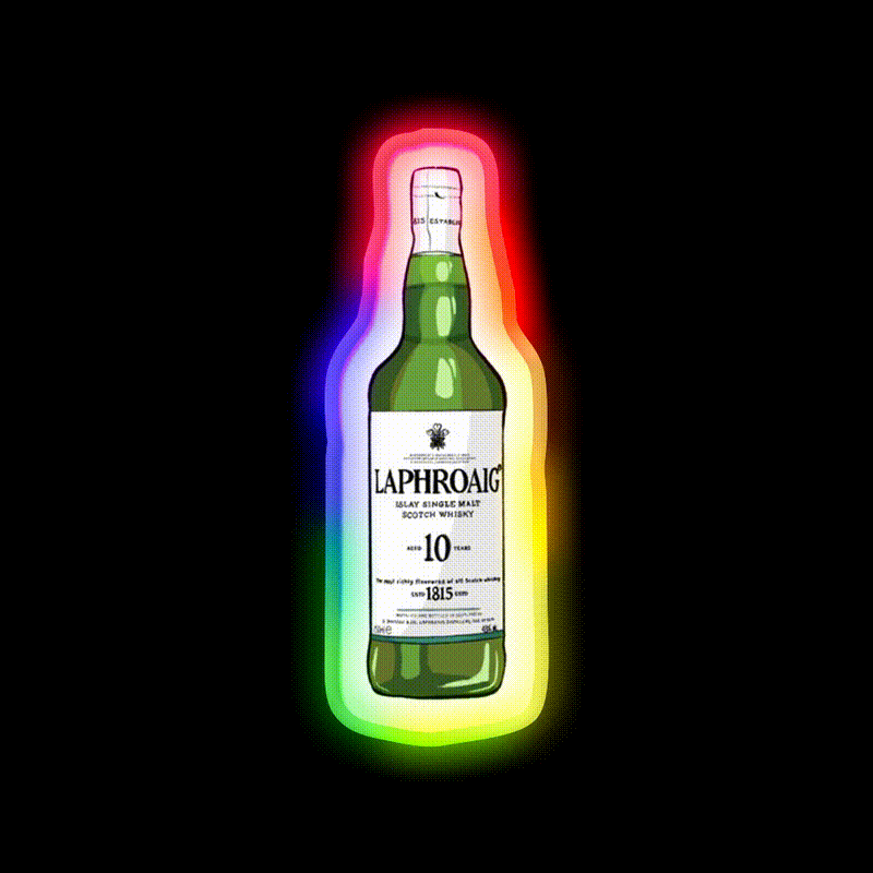 Laphroaig Whiskey Drink Bar Led Neon Sign Rgb Color