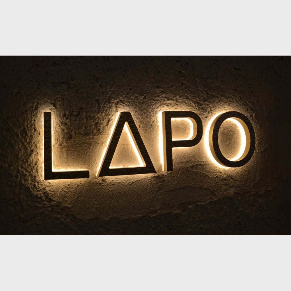 Lapo 3D Backlit Channel Letters Led Light Sign - Shineneon