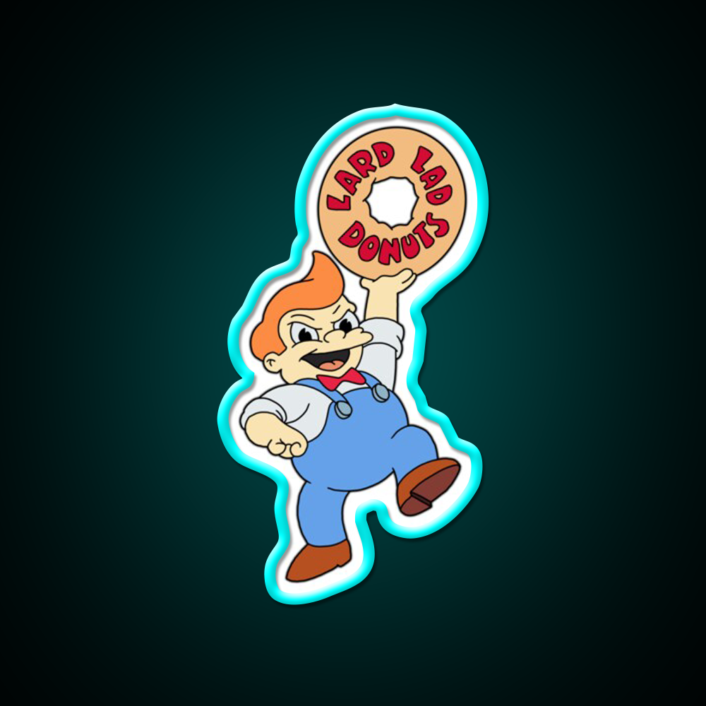 Lard Lad Fast Food Led Neon Sign For Burger Place Rgb Color