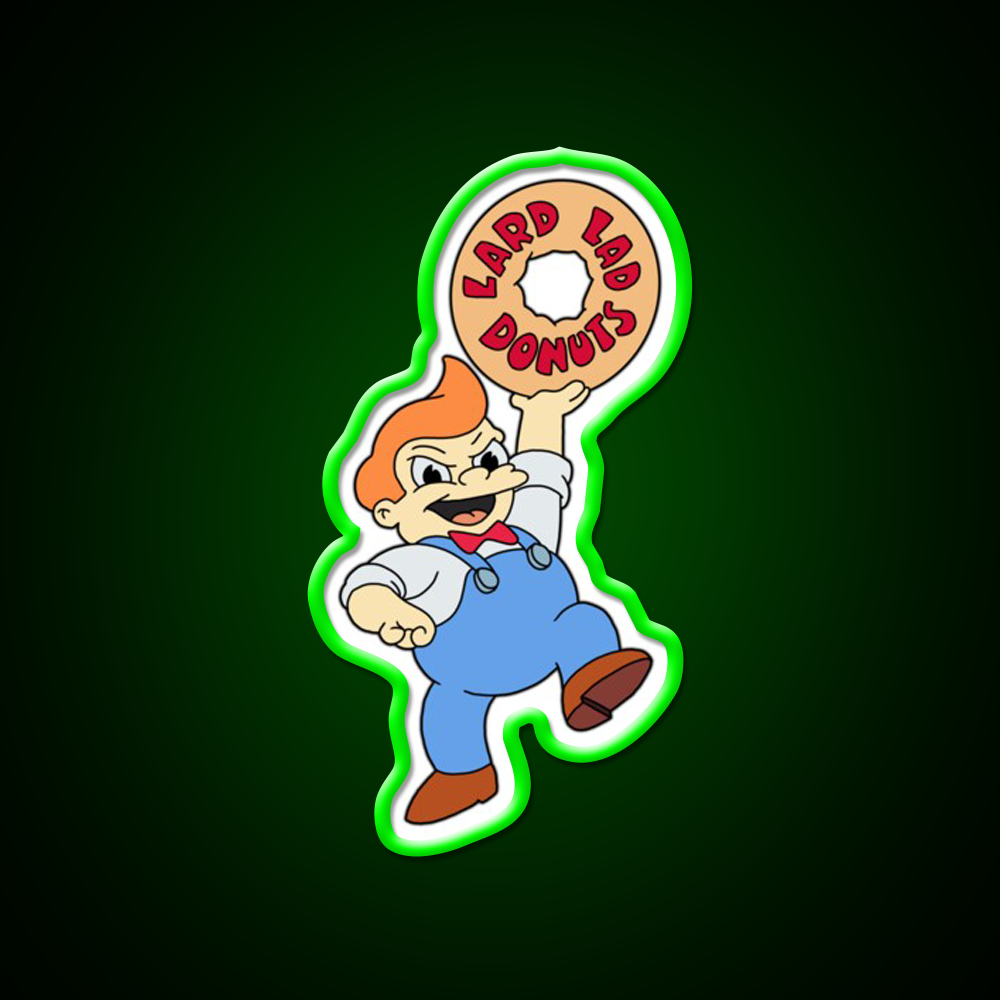 Lard Lad Fast Food Led Neon Sign For Burger Place Rgb Color