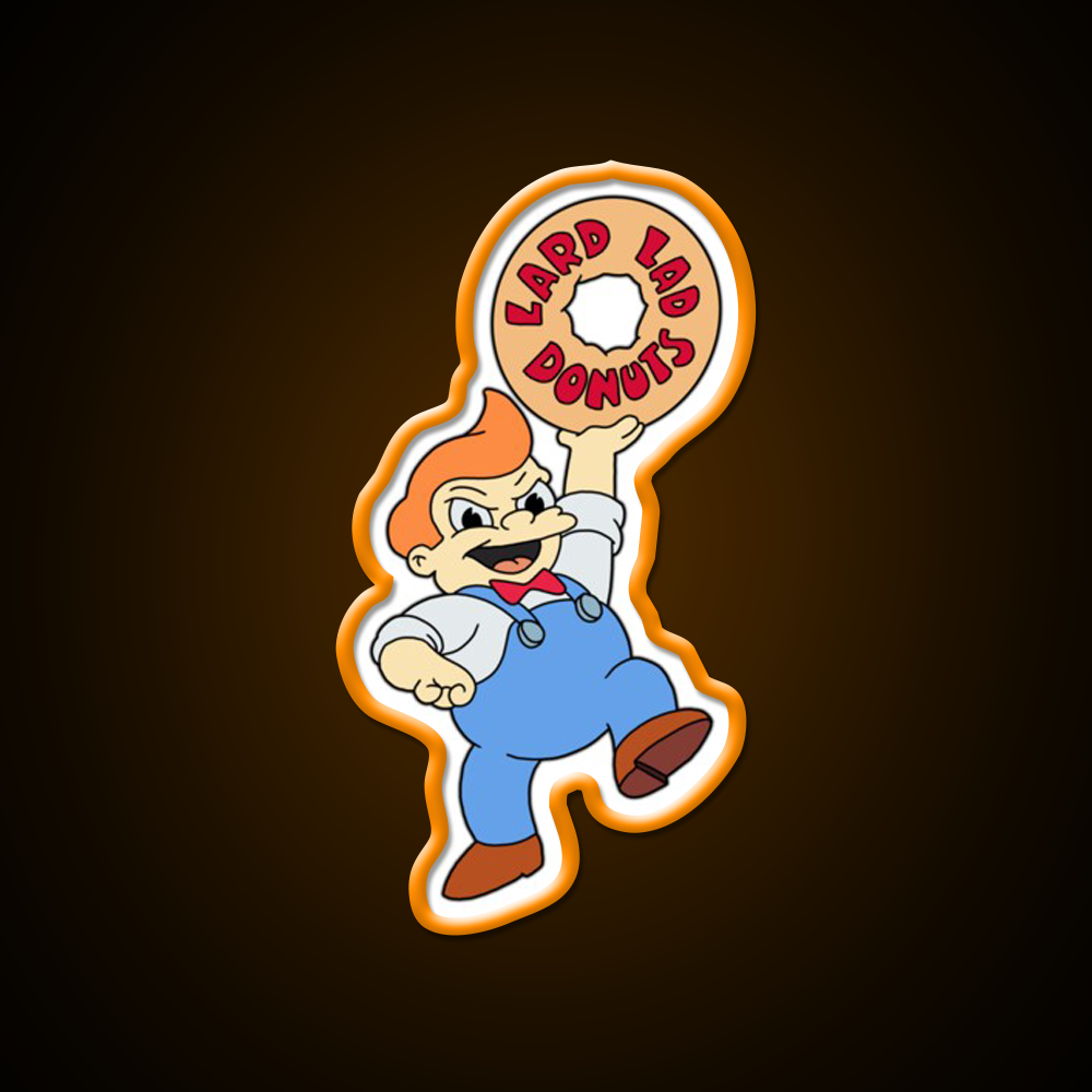 Lard Lad Fast Food Led Neon Sign For Burger Place Rgb Color