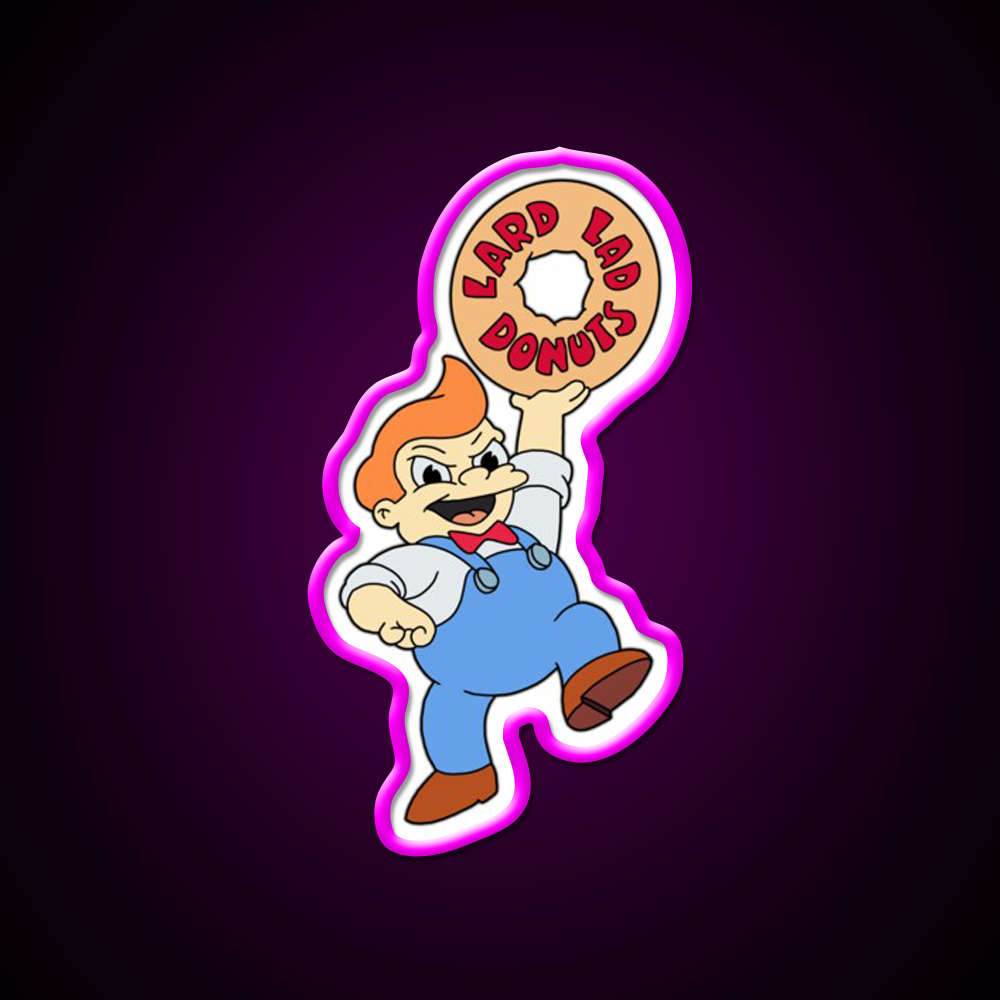 Lard Lad Fast Food Led Neon Sign For Burger Place Rgb Color