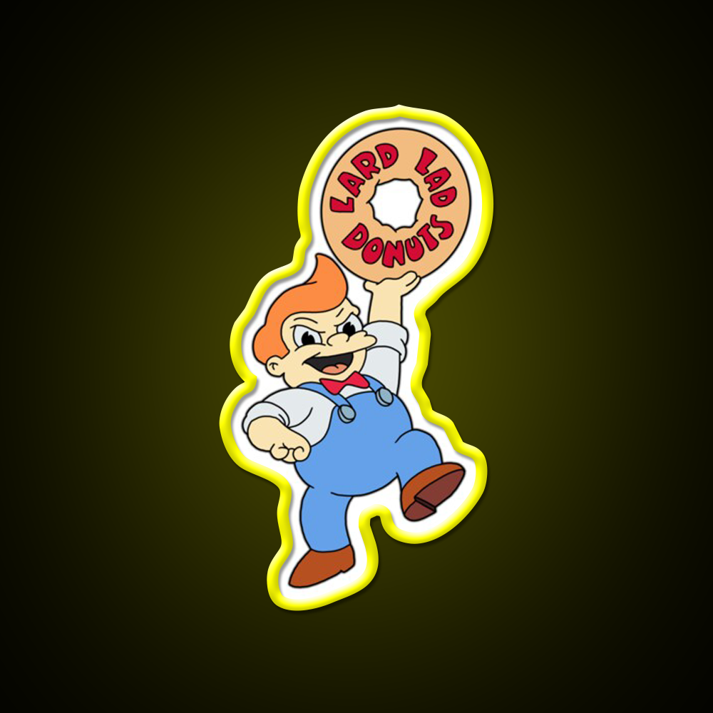 Lard Lad Fast Food Led Neon Sign For Burger Place Rgb Color