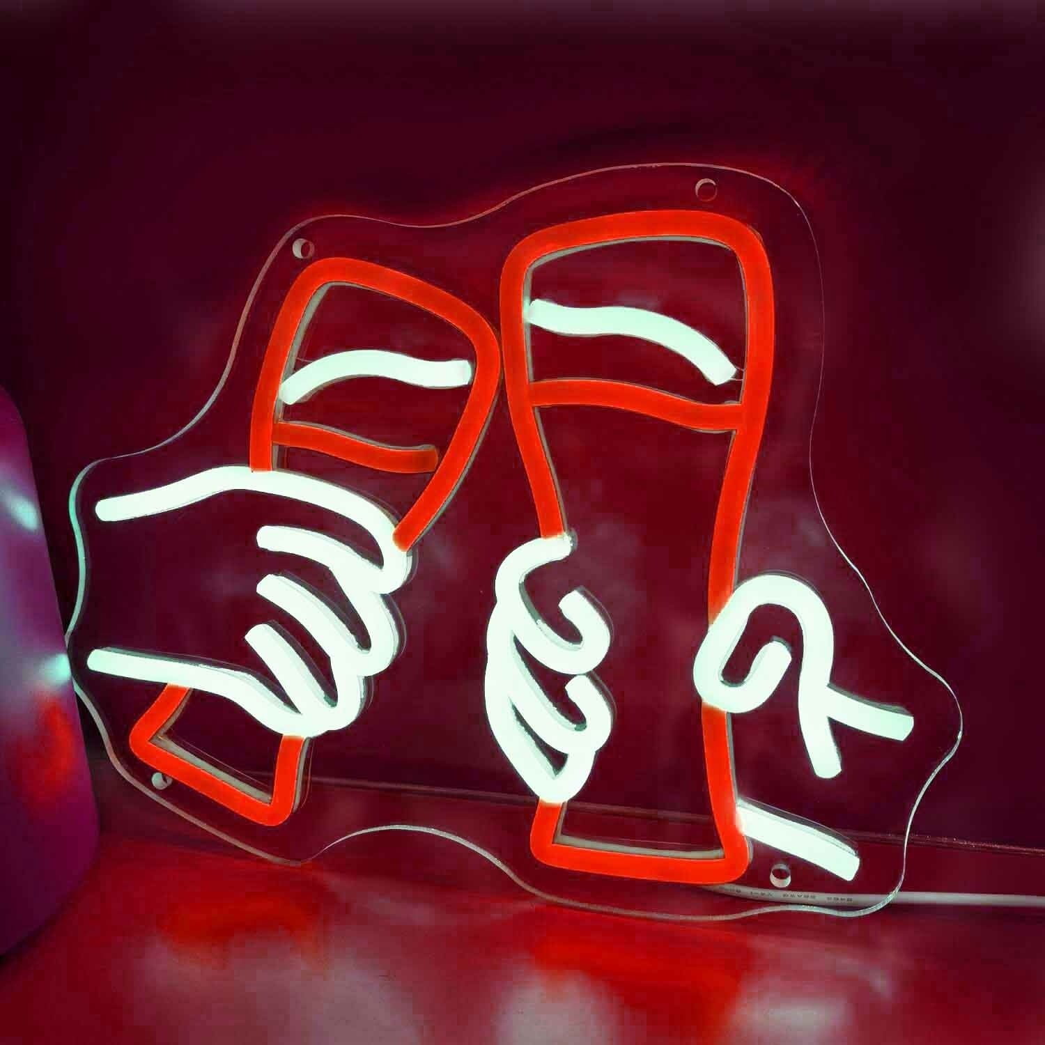 Large Beer Mug Toasting Bar Led Neon Sign | Shineneon