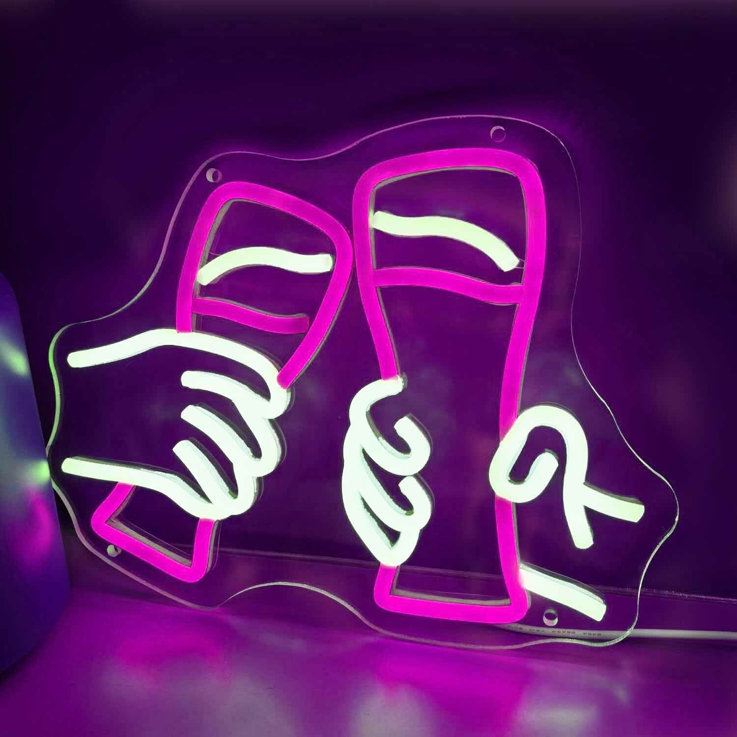 Large Beer Mug Toasting Bar Led Neon Sign | Shineneon